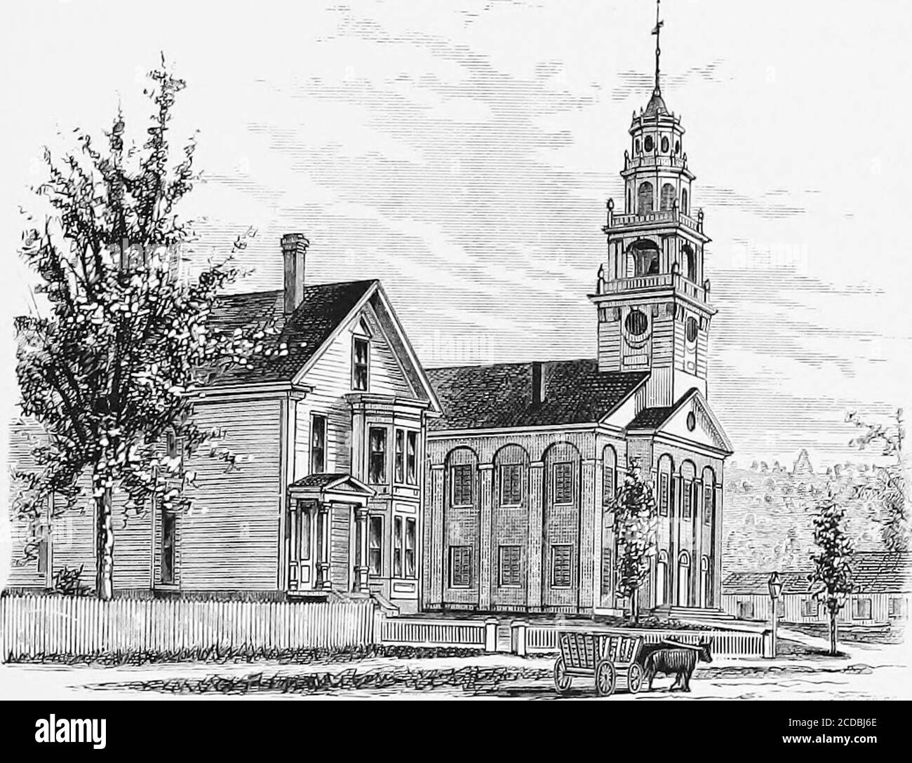 . Die Geschichte von Newport, New Hampshire, von 1766 bis 1878 . wurden thechurch hinzugefügt. Mr. Adams blieb hier bis September 21, 1856, als er auf eigenen Wunsch, entlassen, um die Kirche in Brattle-Bezirk, Vt. Die Rev. James Andrews installiert wurde 18. Juni 1857, andresigned im August, 1858. Rev. Mylon Merriam wurde Pas-tor Oktober 17, 1858, und trat am 4. September, des nächsten Jahres. Rev. W. H. Watson begann seine Arbeit hier im Mai 1861. Seine Entrüstung wurde im folgenden Monat vorgestellt und angenommen. Im April 1862 lud die Kirche zu David James ein, der auf ihre Einladung hin orda war Stockfoto