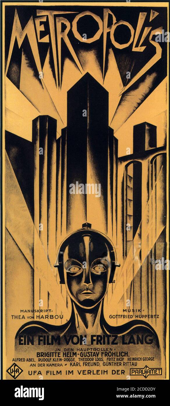 Altes Filmplakat Bunte Illustration um 1930-2000 Stockfoto