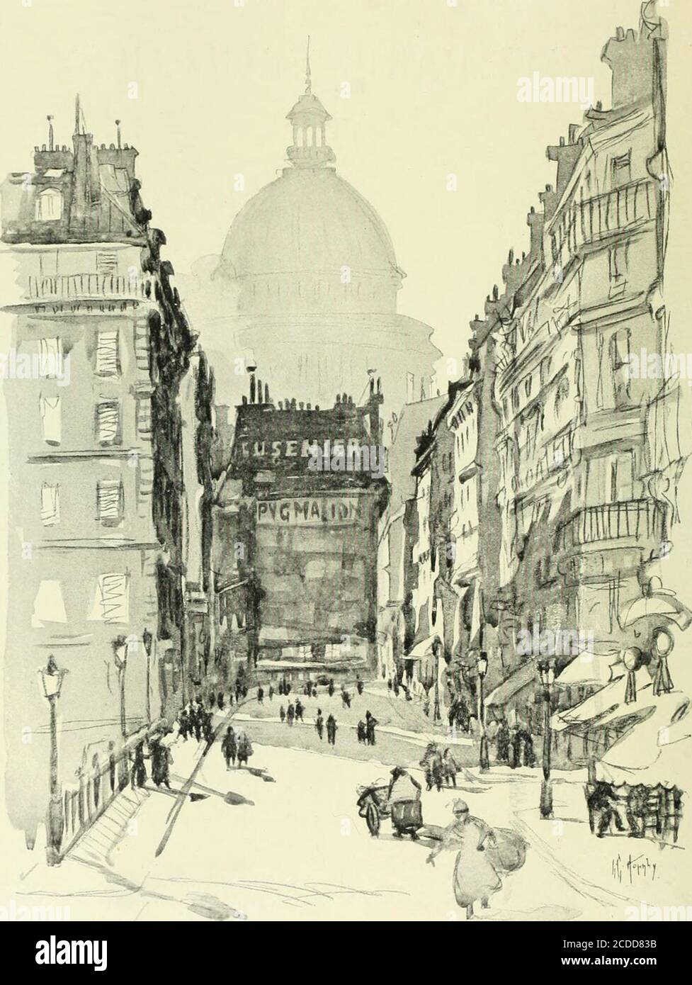 . Studio international . 1 LES INVALIDES VON PONT ALEXANDRE III AUS EINER ZEICHNUNG VON I [ORNBY I -.I». -RUE DF.^ CARMES AUS EINER ZEICHNUNG VON LESTER G. HORNBY ?&LT;*- - Stockfoto