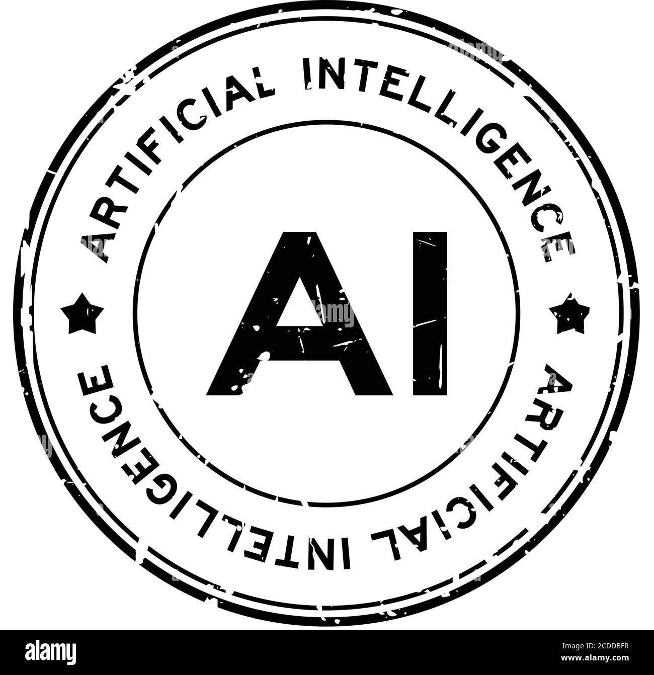 Grunge black AI (Abkrzung fr Knstliche Intelligenz) Wort rund  Gummi-Siegel-Stempel auf weiem Hintergrund Stock-Vektorgrafik - Alamy