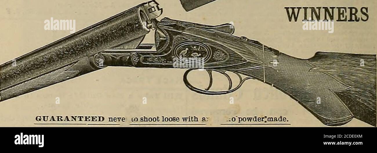 . Züchter und Sportler . Tackle 538::Market Street, s. f.. ARTHUR WEBB brokeSS Tareets Hafer von 100 mit r-AW I, C. SMITH Gun am Alert GunClub Bboot, Buds Point, jpril 2, 18S9. L. G. SMITH Waffen sind Manufactureil und garantiert vonThe HUNTER ARMS CO. FULTON N Y. PHI C. B. BEKEART, Pacific OoaBtEepreseutatlve - - San Francisco, Cal I ANGELGERÄT ifj^^^jf^ WAFFENWAREN 416 IVIARKET ST. UNTER SANSOME, S. F. GROSS-UND EINZELHANDEL. Stockfoto