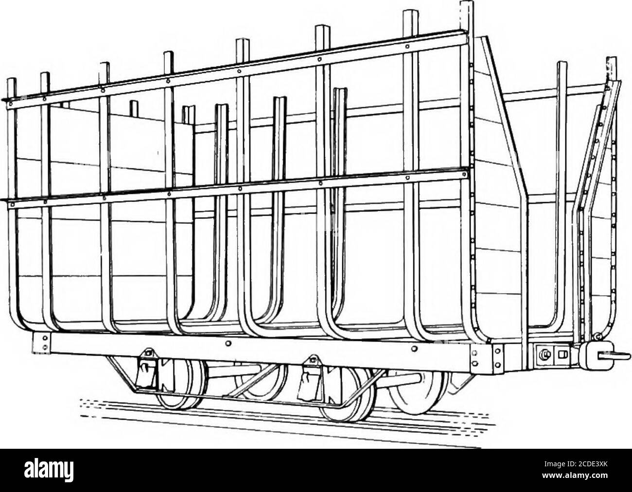 . Materialhandling Cyclopedia; ein Nachschlagewerk, das Definitionen, Beschreibungen, Abbildungen und Verwendungsmethoden von in der Industrie eingesetzten Materialhandhabungsmaschinen abdeckt. Einschlagspangen sind aber etwas im Weg beim Laden. Wenn Kettenschlingen verwendet werden, sind Bodenplatten 608 INDUSTRIELLE SCHIENENVERKEHR nsed. Solche Autos sind als die kubanische Art bekannt und sind? Weitgehend in Verbindung mit schmalen Gage tragbaren Schienen-Straßen für das Einbringen in den Stock aus den Feldern zu einem Punkt, wo es auf große Doppel-LKW-Autos übertragen wird verwendet. Sie haben im Allgemeinen eine kurze Radbasis für mehr Leichtigkeit beim Passing um Kurven Stockfoto