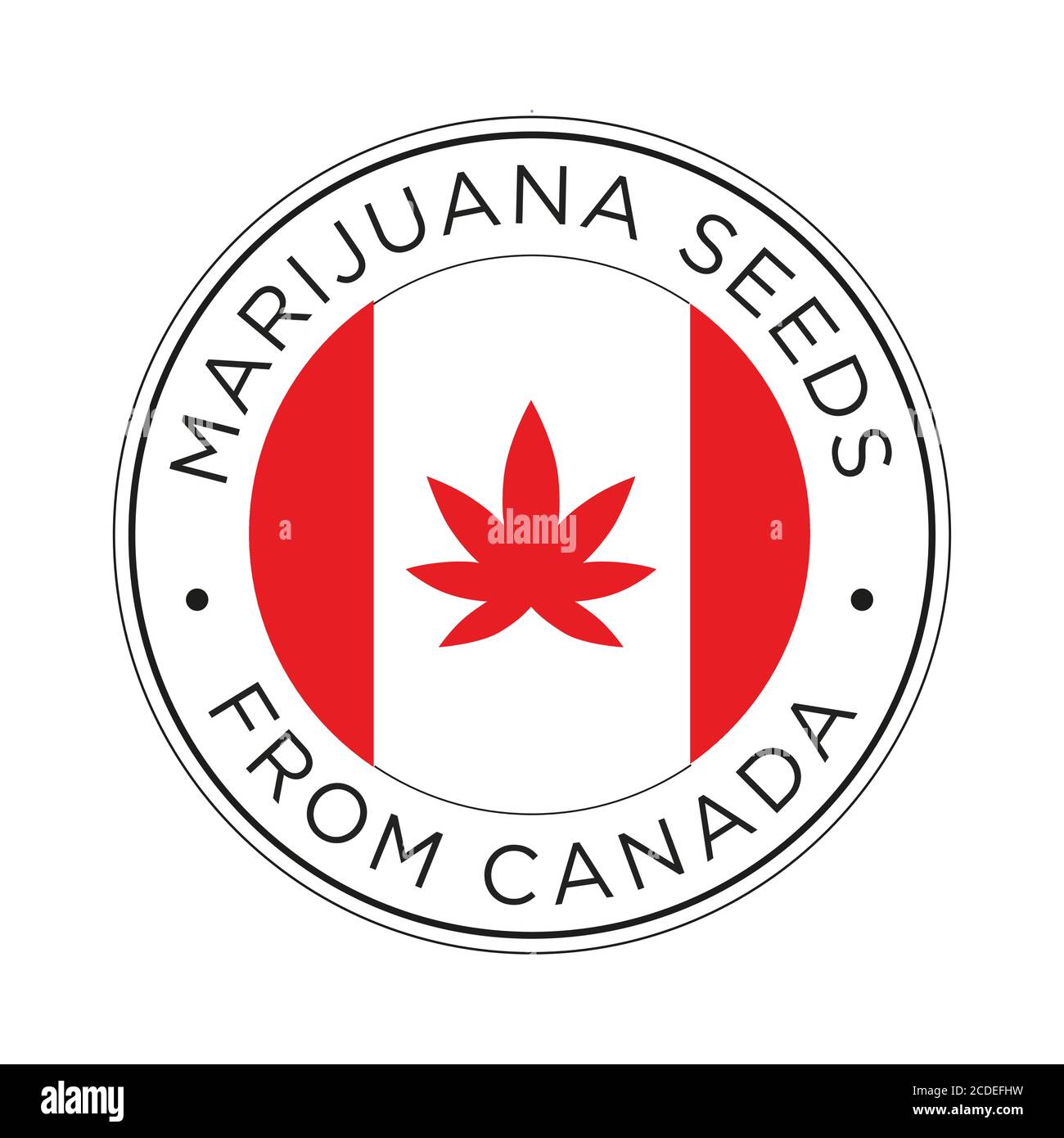 Marihuana Samen aus Kanada Ikone. Stock Vektor