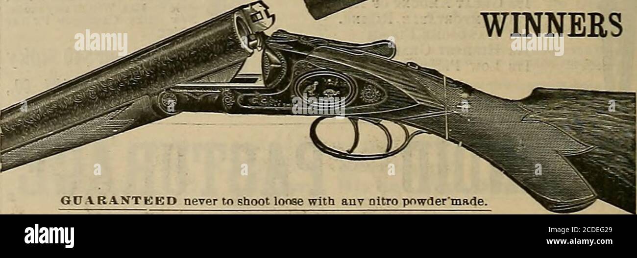 . Züchter und Sportler . Remington Guns verkauft von Alle Waffenhändler. Kataloge auf Applikon. PACIFIC COAST DEPOT, 436-427 Market St., Sau Francisco, Cal. C.SMITH ^ GUNS AKE GEWINNER. GCT.BA.NTEED nie LKW mit anv Qitro pulvermade zu schießen. ARTHUR WEBB, brach 9g Ziele Hafer oder 100 mit Hi&lt; neiv t. C. SMITH Gun beim Alert GunClub Shoot, Birds Point, 2. April. 18S9. L. C. SMITH Guns sind ManafactoreiJ und Guaranteed vonthe HUNTER ARMS CO. .FULTON N Y. PHIL. B. BEKEART, Pacific Coast RepresentaUve - - San Francisco, Cal FISHING TACKLE ^i^^^r^ GUN GOODS 416 MARKET ST. UNTER SANSOUE, S. F. 538 M Stockfoto