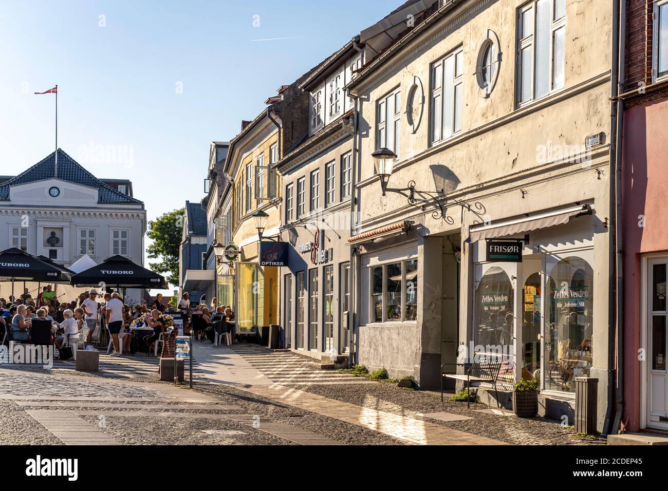 Die Innenstadt von Rudköbing, Insel Langeland, Dänemark, Europa Stockfoto
