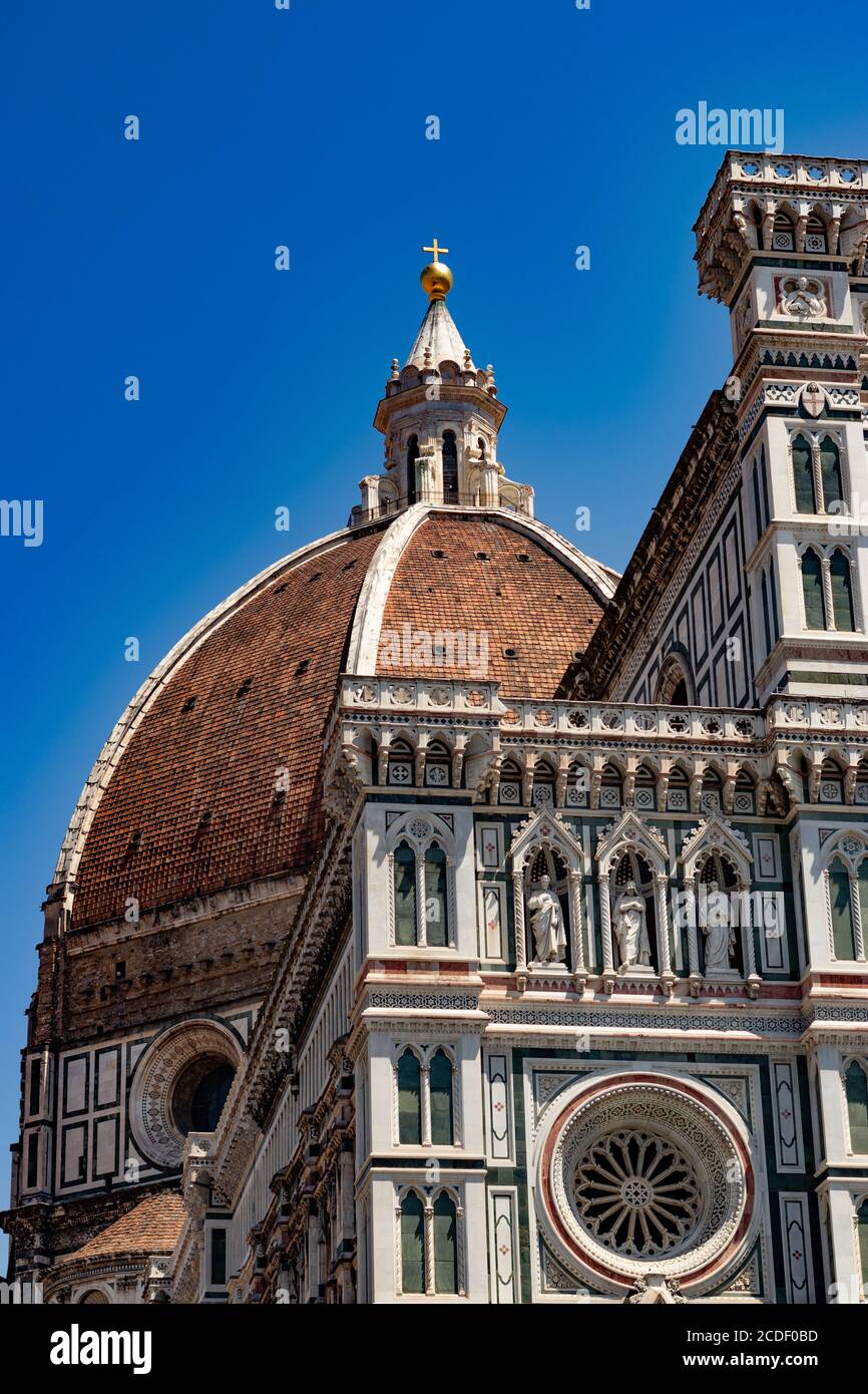 Das Symbol von Florenz: Brunelleschi berühmte und alte Kuppel Stockfoto