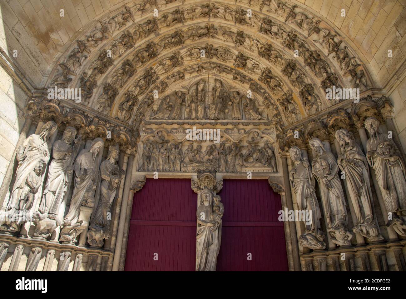 Pauke der Kathedrale von Laon in Frankreich Stockfoto