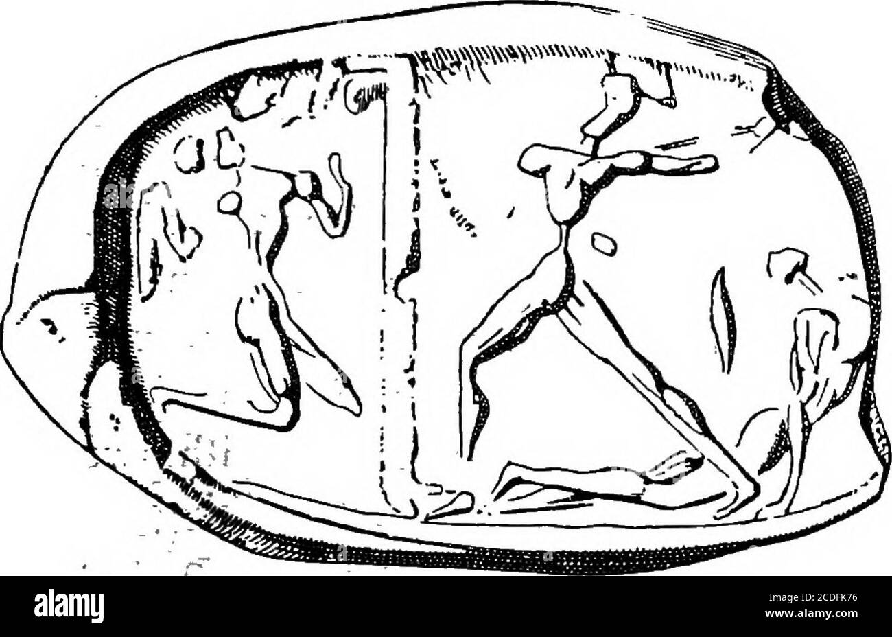 . Der Palast von Minos : ein vergleichender Bericht über die aufeinanderfolgenden Stadien der frühen kretischen Zivilisation, wie durch die Entdeckungen bei Knossos illustriert. S Fall aufgedeckt worden zu sein, wie die der Jungen Boxer auf der unteren Zone des Hagia Triada Rhyton (Feige. L 511, S. Wie in den anderen Fällen hält der Faustkämpfer beim Verschließen den linken Arm zur Verteidigung aus, während der rechte zurückgezogen wird, als ob er einen Schlag machen würde. Boxhandschuhe Knossos, Bericht, 1901, S. 95, Abb. 31, und siehe Vol. II.. M. M. ill: ROBBENARTEN UND GRÖSSERE KUNST 691 wurden verwendet und ein cestus wurde um das Handgelenk gebunden, in dem Spuren zu sehen sind Stockfoto