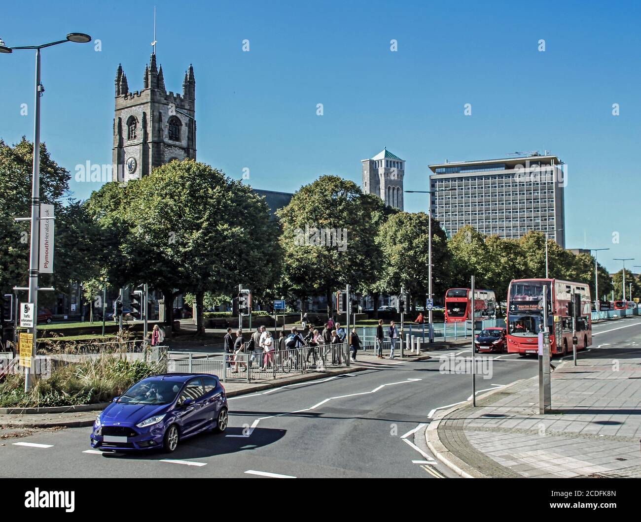 Royal Parade Plymouth Vom St Andrew s Cross Mit Fu g nger berf hrung 