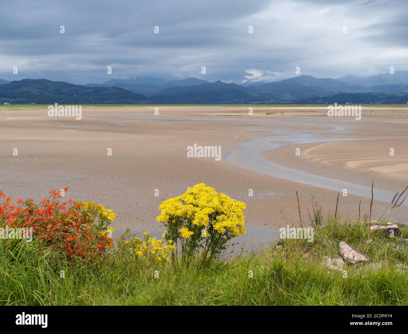 Das Dorf Haverigg liegt an der Duddon Mündung A Kurze Entfernung von der Stadt Millom.Es ist ein kleines Fischerdorf am Meer versteckt auf der n Stockfoto