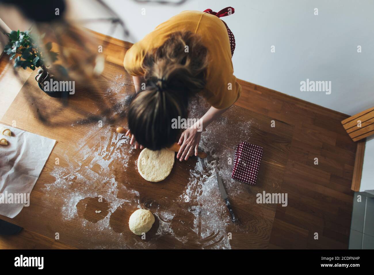 Selbstgebackenes Brot backen Stockfoto