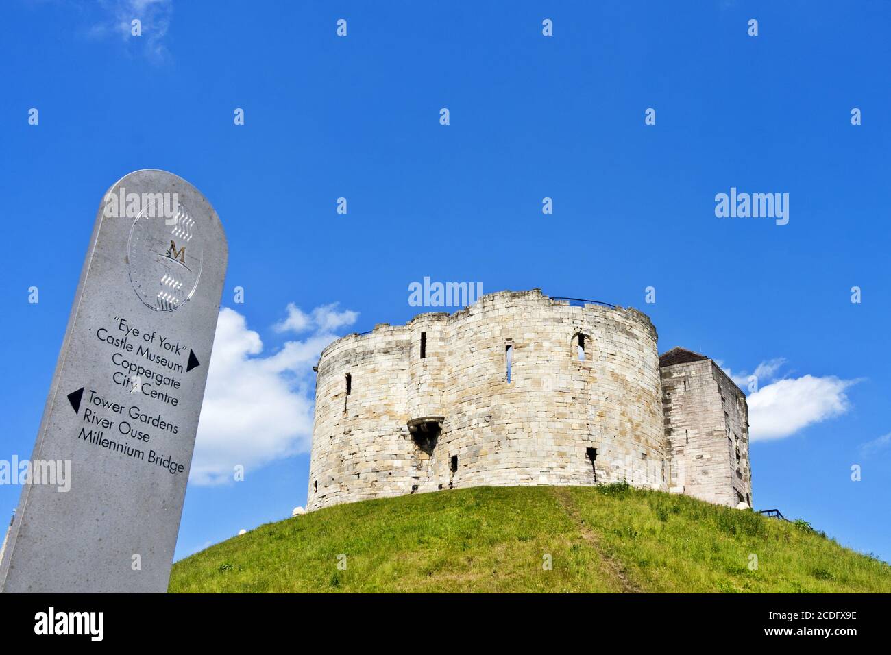 Castle York, Clifford's Tower Stockfoto