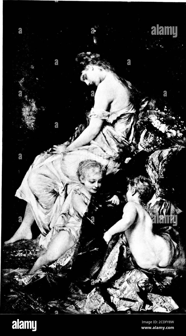 . Eine kurze Geschichte der Kunst . SCHLACHT DER HUNNEN Wilhelm von Kaulbach die Toten Leichen streuen den Boden, während die freigelassenen Geister in der Luft kämpfen, fanden sie in der Darstellung der einfachen Gaieties und bescheidenen senti-ment der malerischen Bauernschaft. So zeigt der Morgen in der Parkenkirche von Peter Hess (1792-1871) eine Gruppe von Bauernmädchen, beschäftigt um einen Brunnen inmitten der malerischen. HAXS 3rAKAUT METROPOLITAN 3irSEU3I DER KUNST, X. Y. DER TRAUM AKTER DER BALL EIN charakteristisches Beispiel eines der Tlie-Schüler von Piloty, die in München die Kunst der Paintin} wiederbelebt; wie sich von der Zeichnerei unterscheidet. Stockfoto