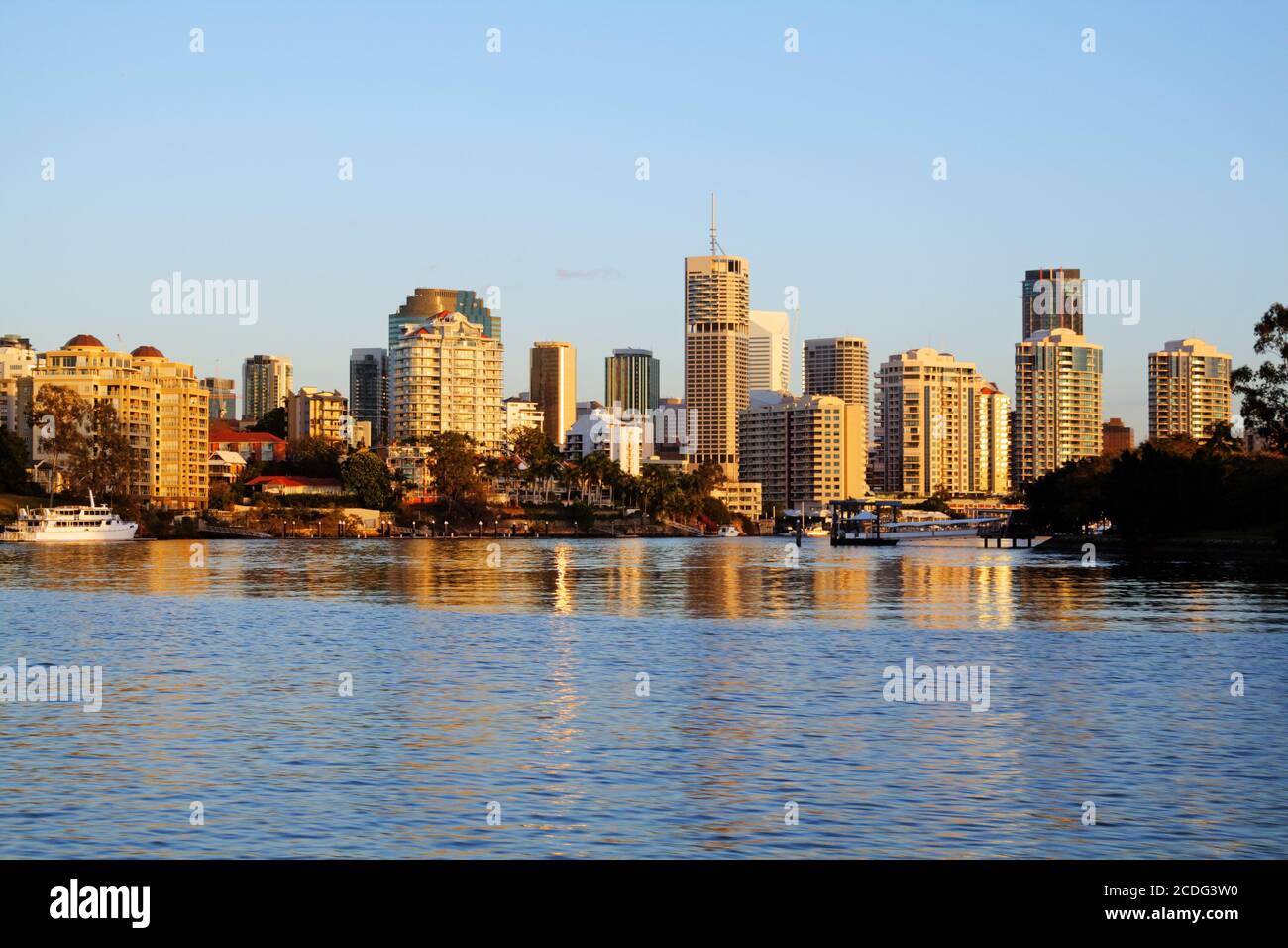 Brisbane City Skyline Australien Stockfoto