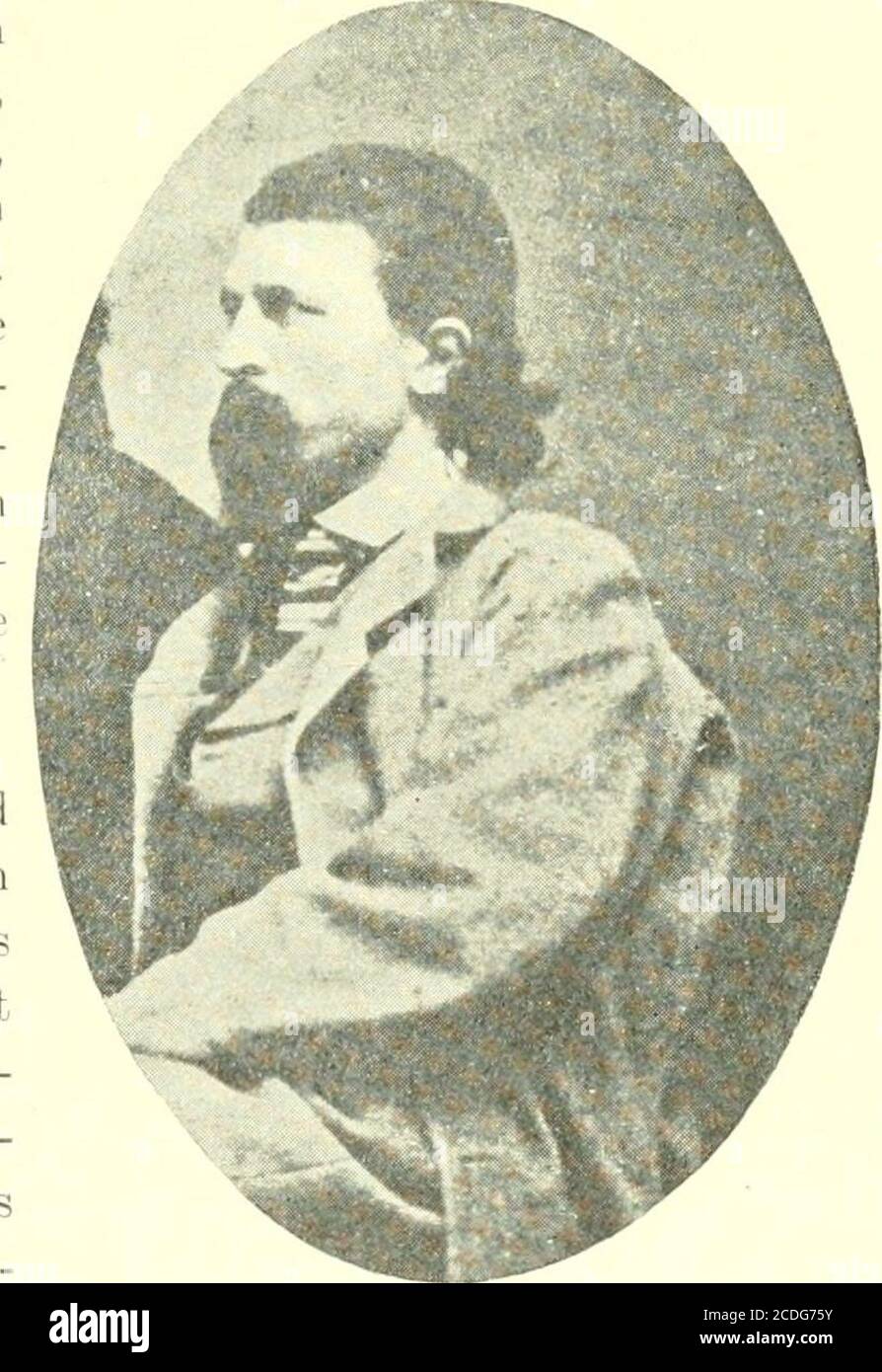 . Norwich University, 1819-1911; ihre Geschichte, ihre Absolventen, ihre Rolle der Ehre. Hof in Portsmouth, VA., die Position behielt er bis zu seinem Tod. Er war 1864 verheiratet und überlebte von einem Sohn, C. C. Burns, der jetzt in der U. S. Navy Yard in Portsmouth, VA. Capt. THOMAS HERBERT DAVIS, A. B. Thomas H. Davis, Sohn von WilliamH. Und Sophia A. (Bosher) Davis,wurde in Richmond, VA., geboren, April 12,1836, und starb unverheiratet, in SanAntonio, Texas, September 25, 1867.Er bereitete sich auf die Hochschule in den Schulen seiner Stadt und der Middle-Bury (V.) Akademie; Einstieg in die Uni versität (Ingenieursabteilung) Stockfoto