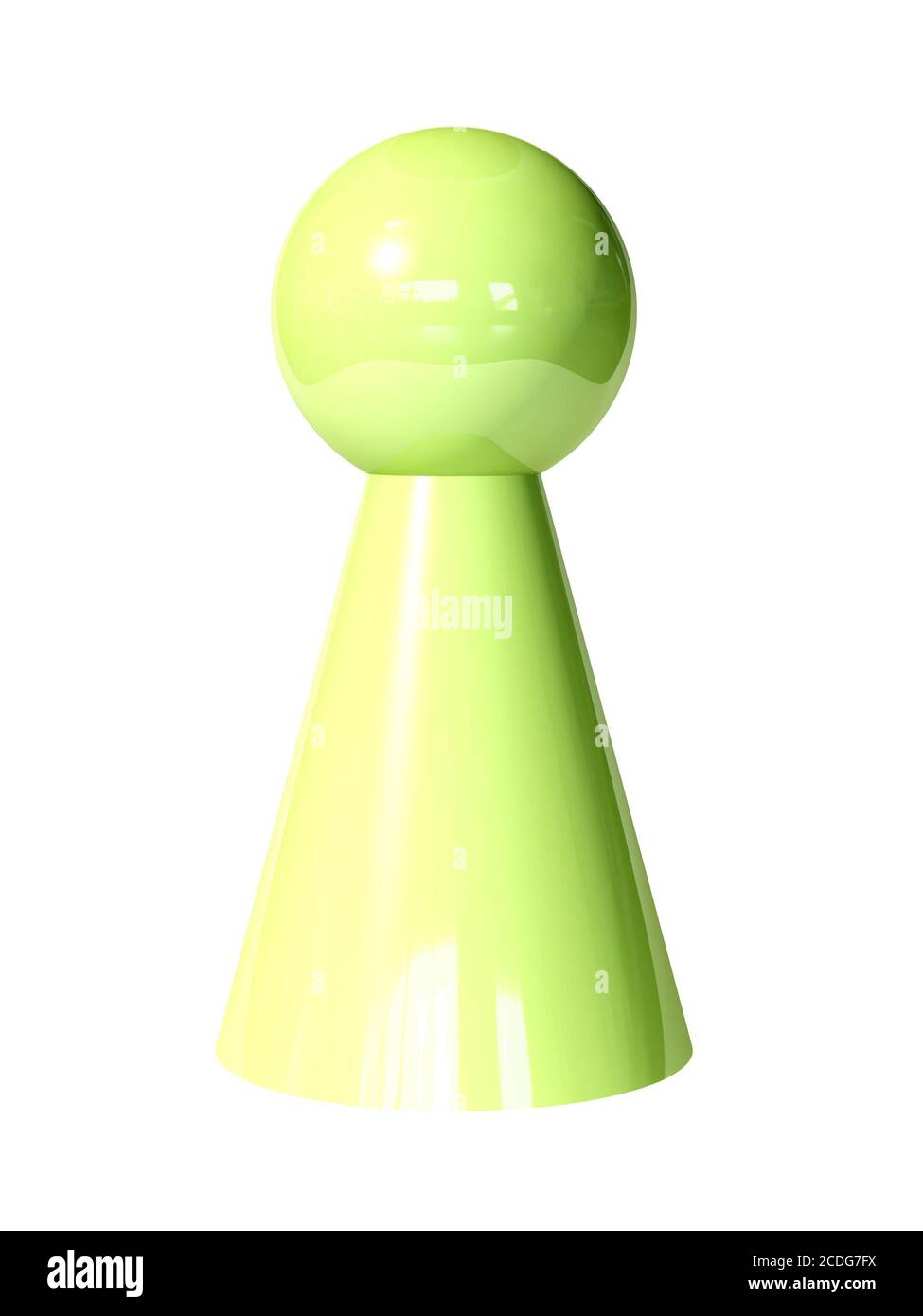 Grüne Spielzeugfigur Stockfoto