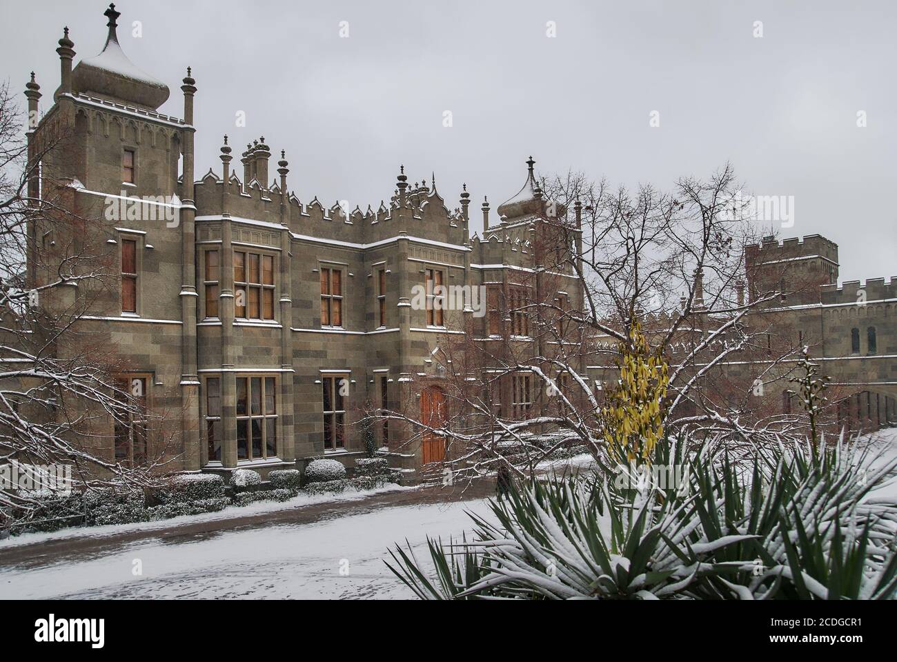 Die woronzow Palast in Alupka, Krim Stockfoto