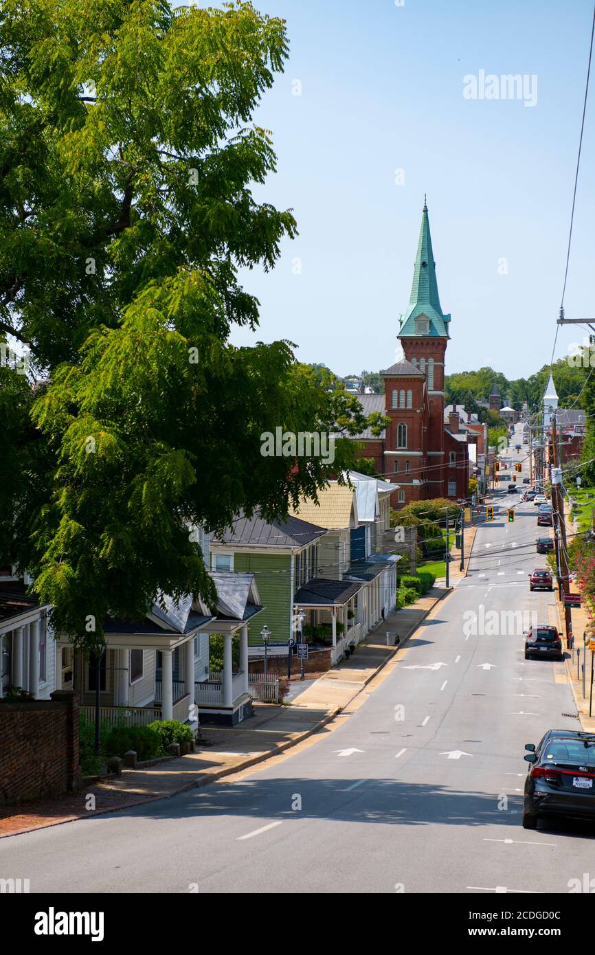 USA Virginia VA Staunton East Frederick Street, Geburtsort des US-Präsidenten Woodrow Wilson Stockfoto