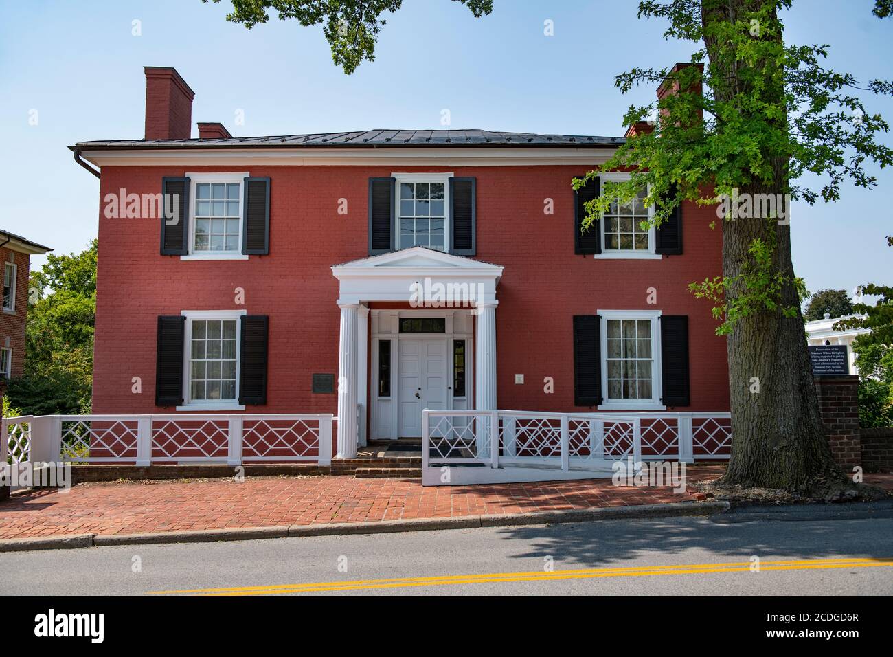 USA Virginia VA Staunton Geburtshaus Museum und Bibliothek von Präsident Woodrow Wilson Geburtshaus Stockfoto