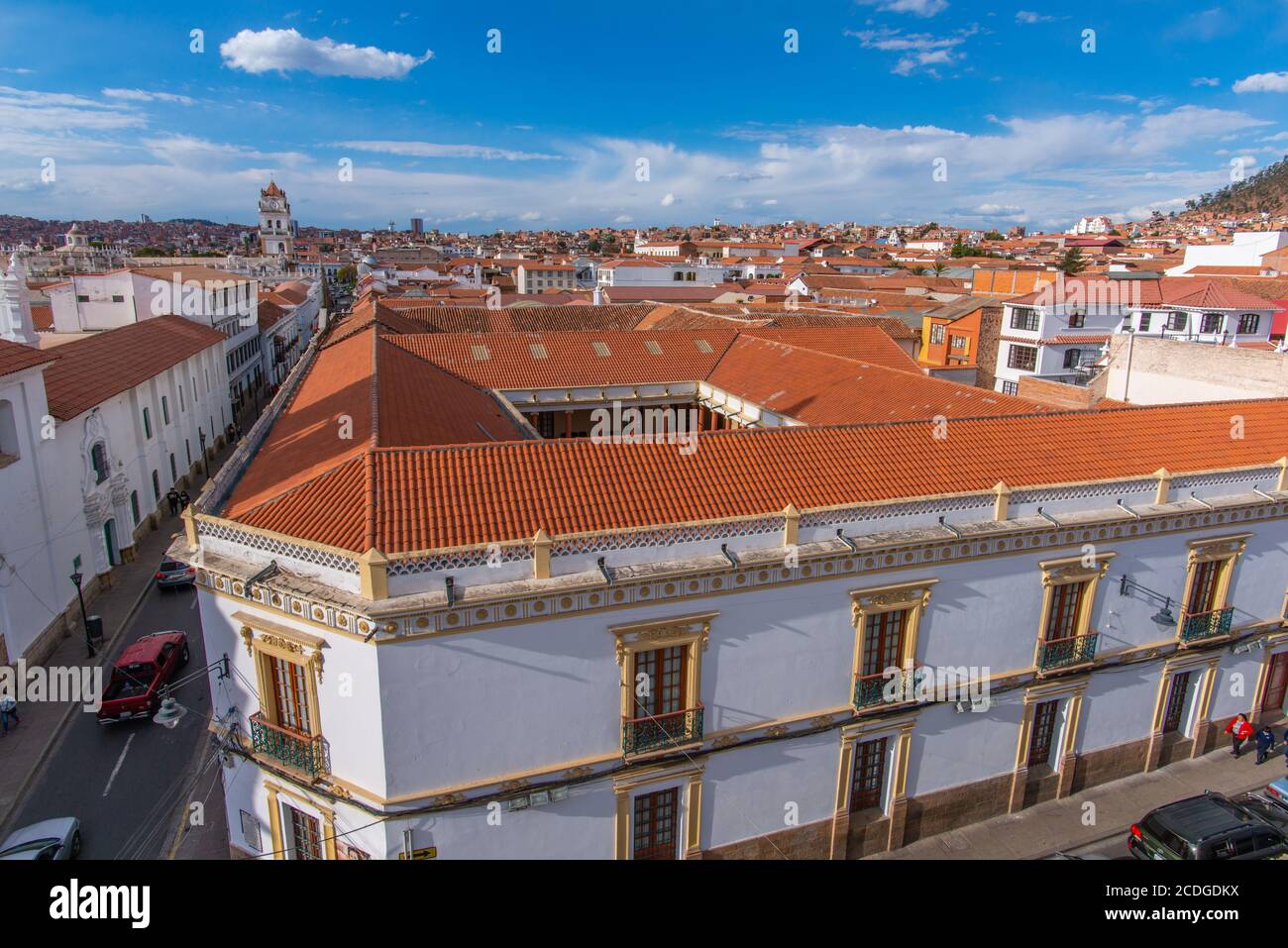 Iglesia de la Merced, Sucre, konstitutionelle Hauptstadt Boliviens, Hauptstadt des Departements Chuquisaca, Bolivien, Lateinamerika Stockfoto