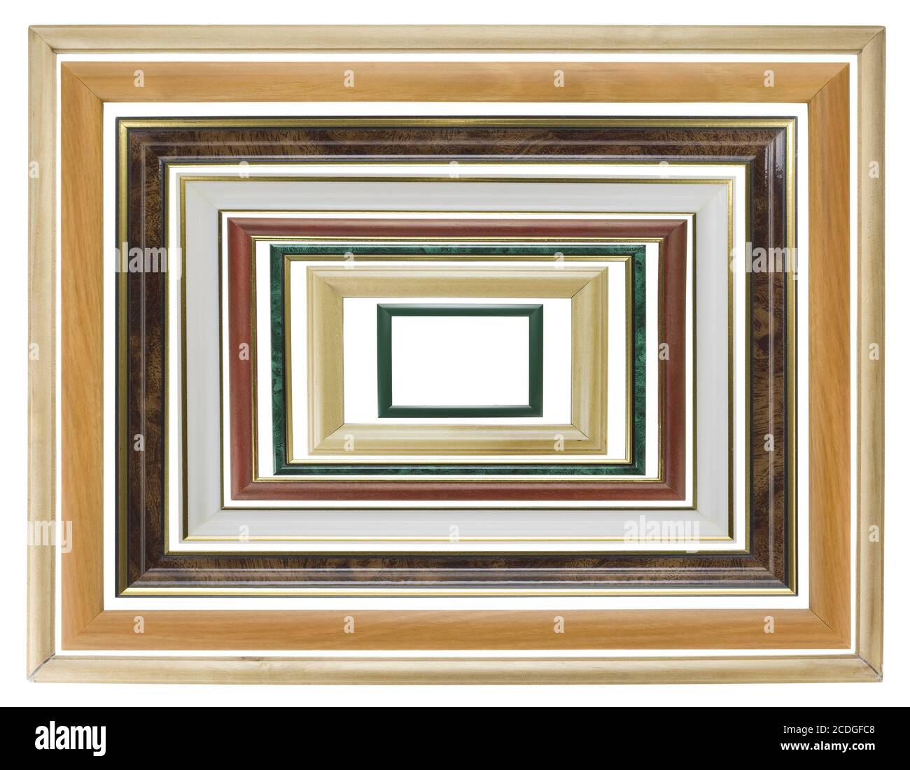 Bilderrahmen aus Holz Stockfoto