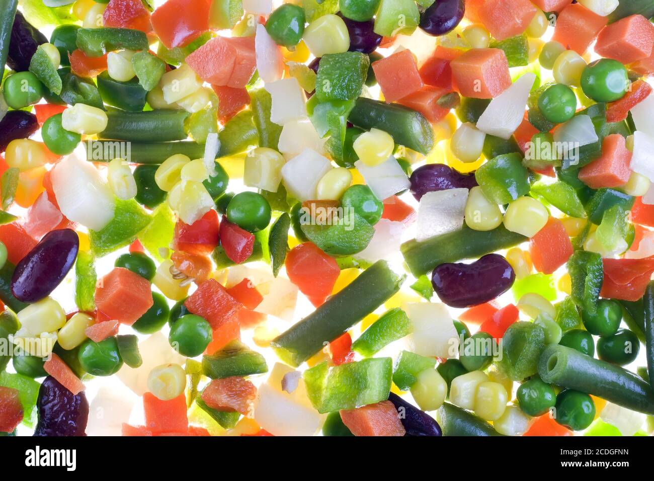 Scheiben von Gemüse-Makro Stockfoto