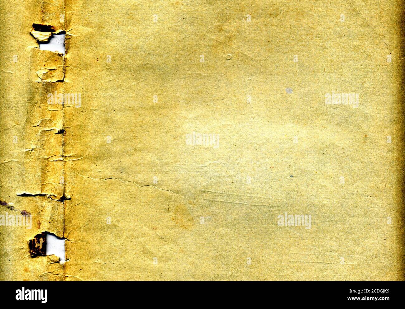 zerrissenes Papier Altern Stockfoto