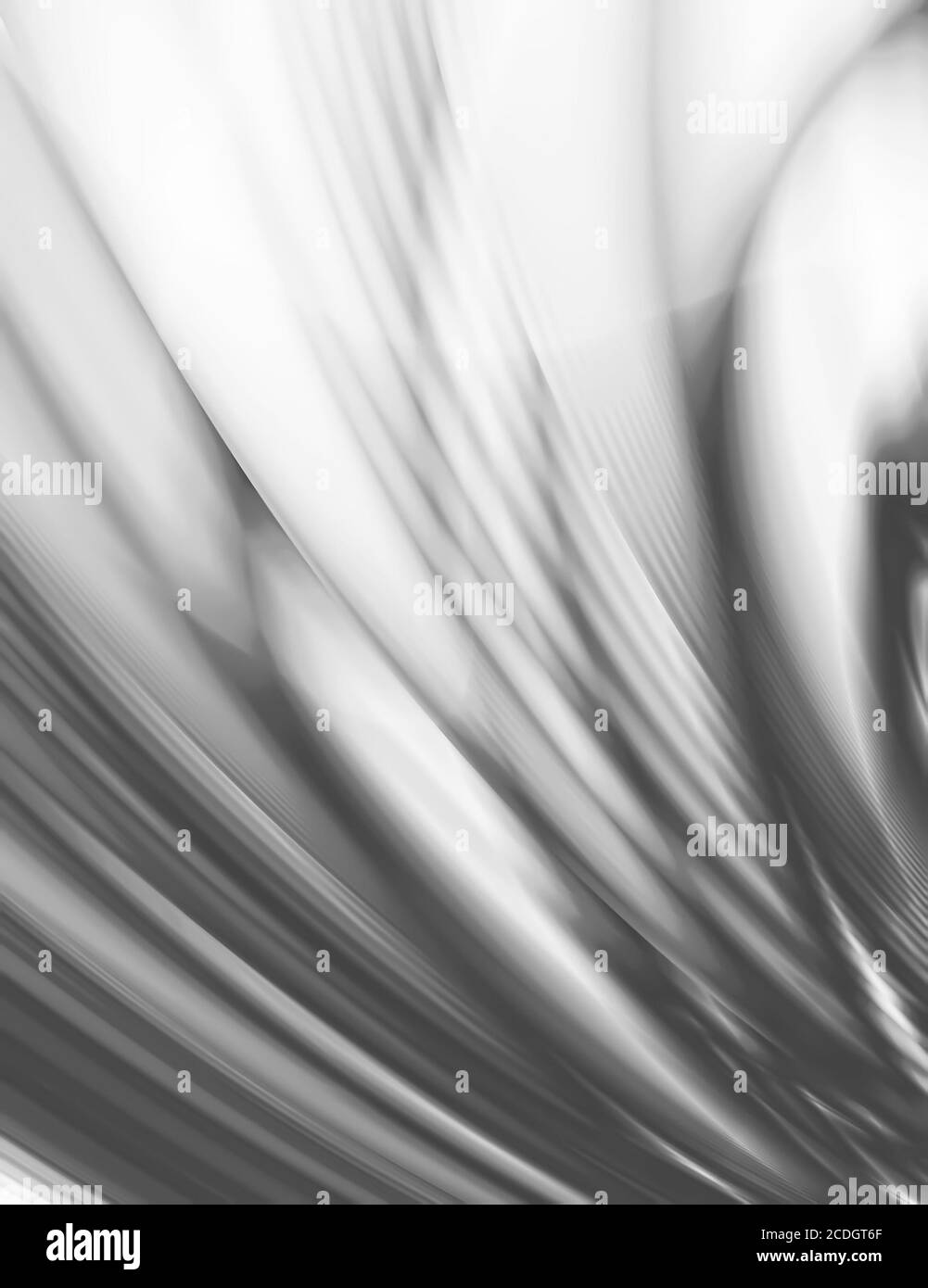 Abstrakter Hintergrund von weiß-grauen glatten Wellen Stockfoto