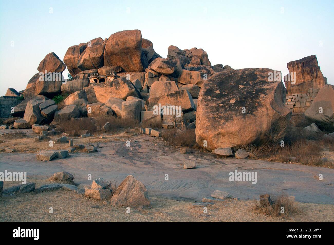 Zerstörte Landschaft von vijayanagar Reich karnataka indien Stockfoto