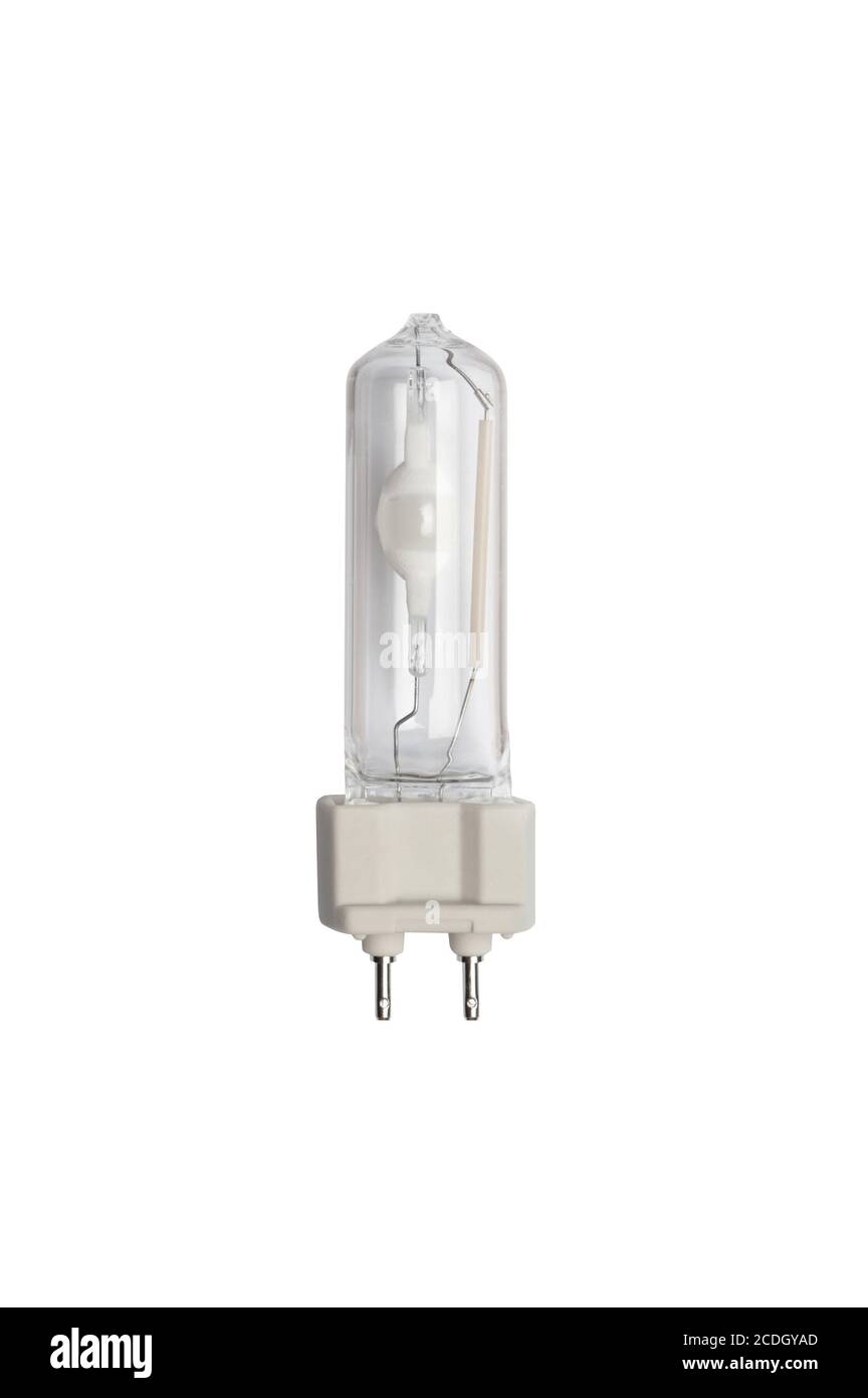 Metall-Halogen-Glühlampe. Isolierte Bild. Stockfoto