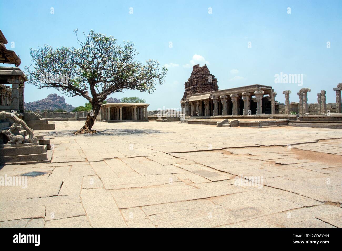Innenansicht des Vittala-Tempels hampi karnataka Stockfoto