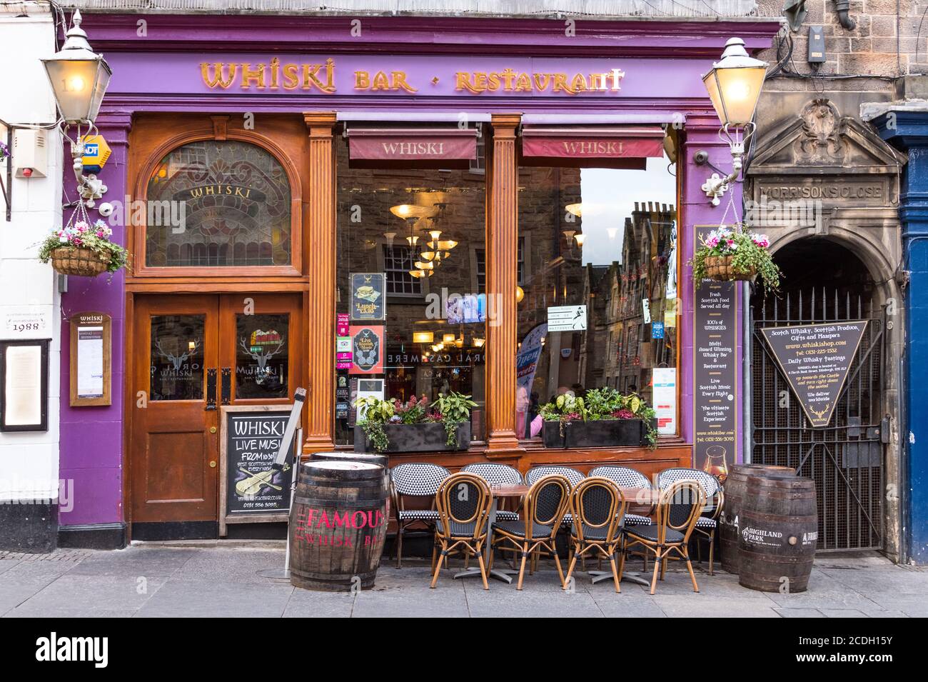 Traditionelle Whiskey-Bar in Edinburgh, Schottland Stockfoto