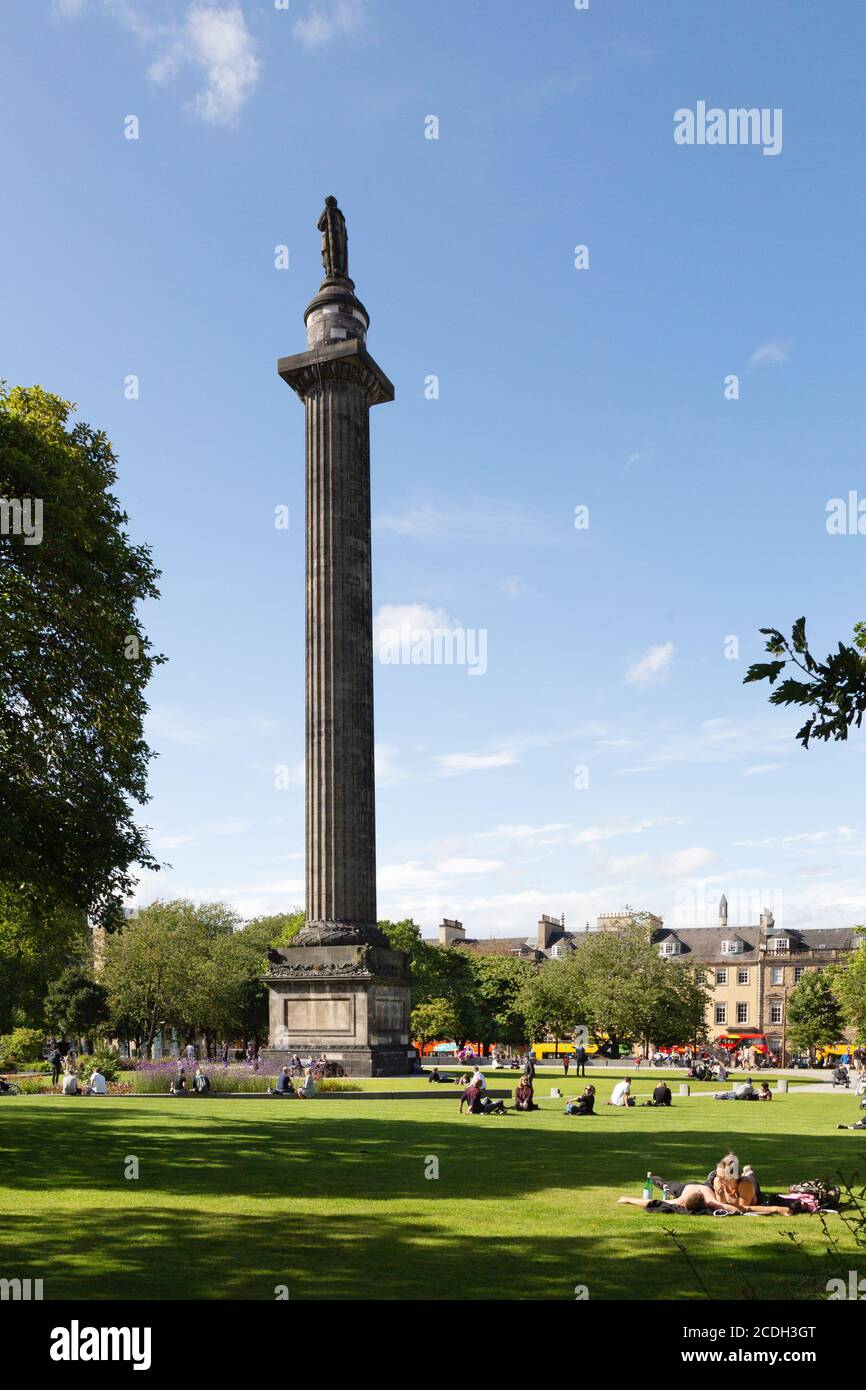 Das Dundas Monument, St Andrews Square, Edinburgh Neustadt Schottland Großbritannien - erinnert an Henry Dundas, 1. Viscount Melville Stockfoto