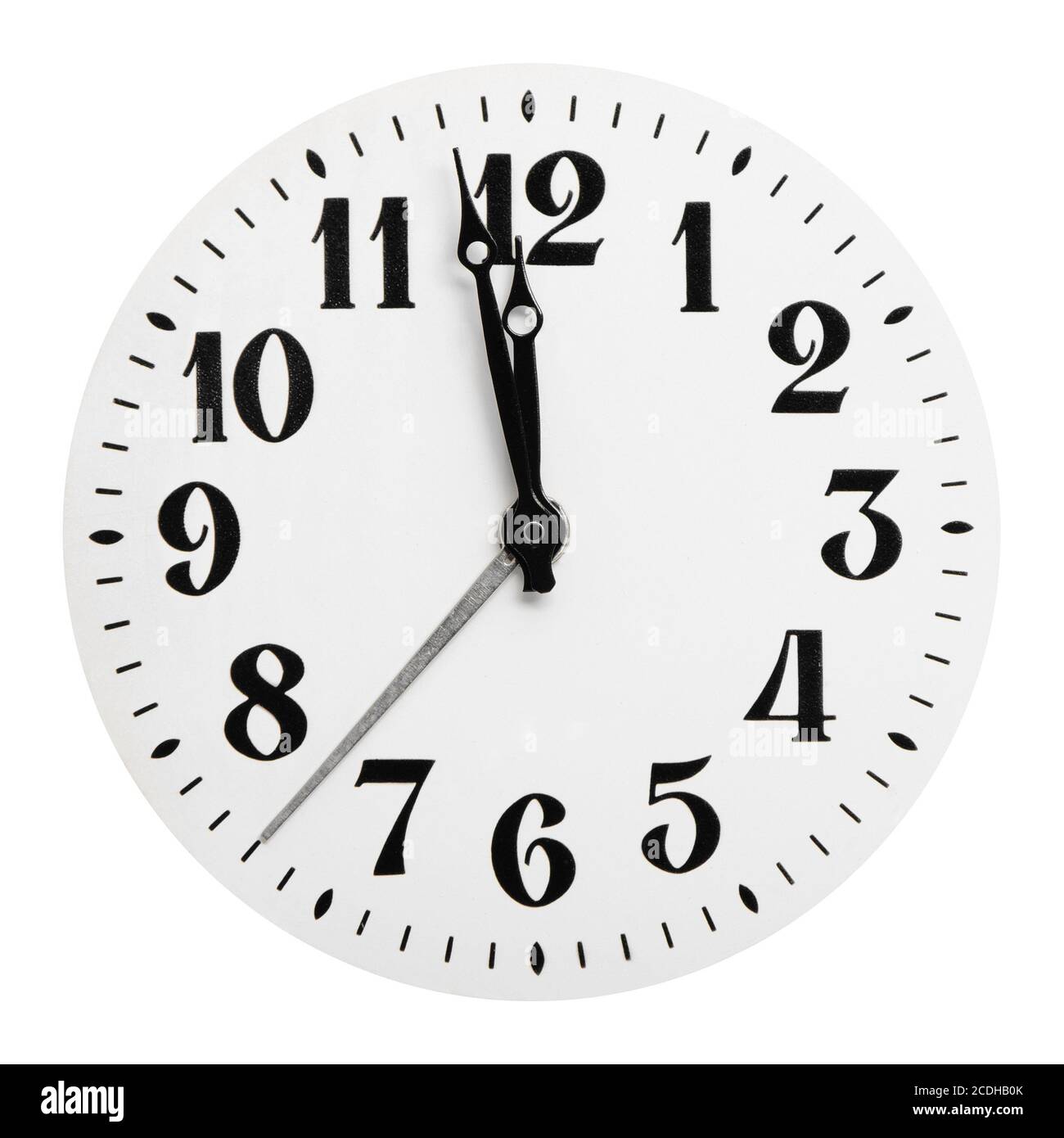 Zifferblatt der analogen Uhr Stockfoto