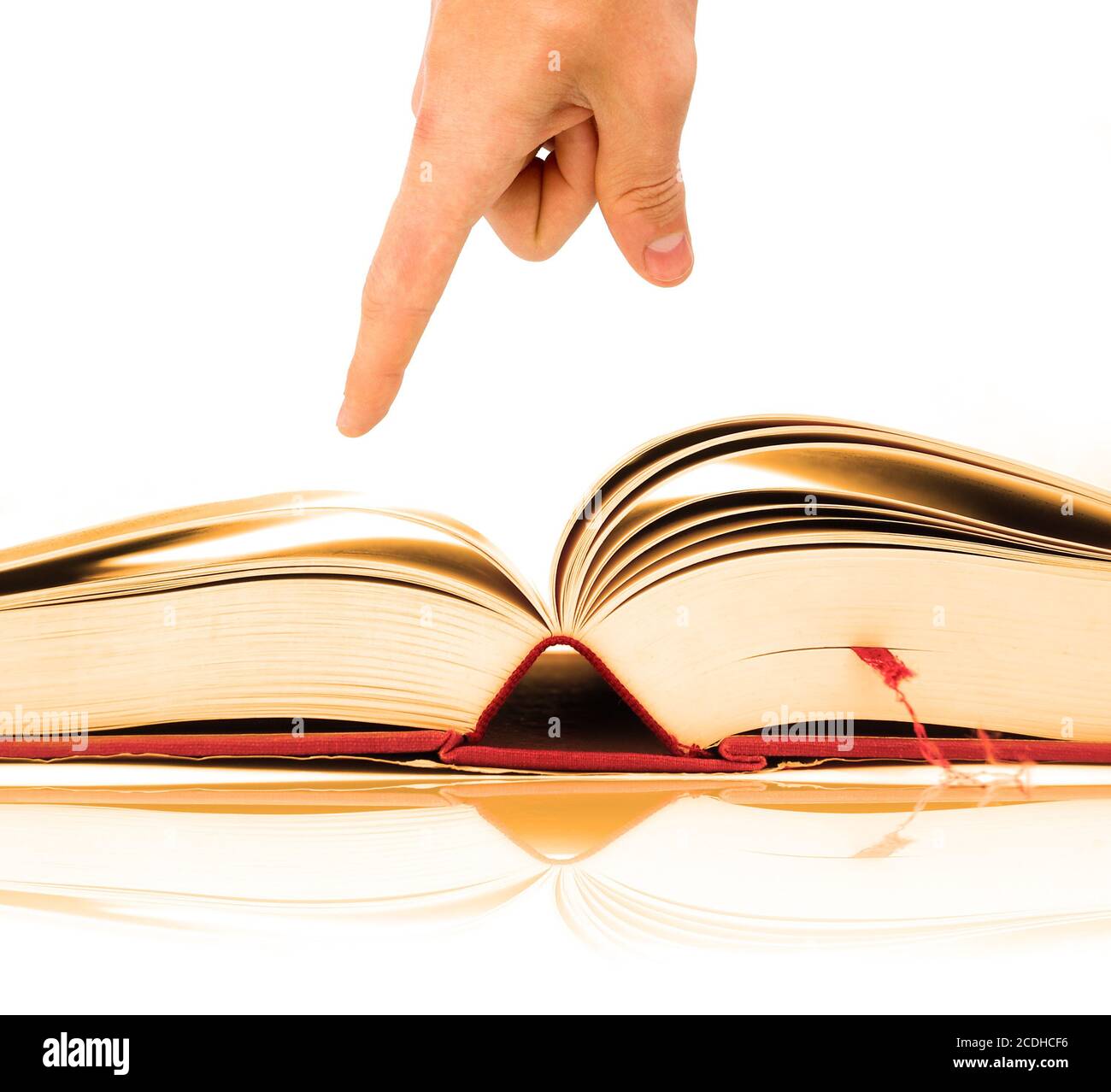 Aufgeschlagenes Buch Stockfoto