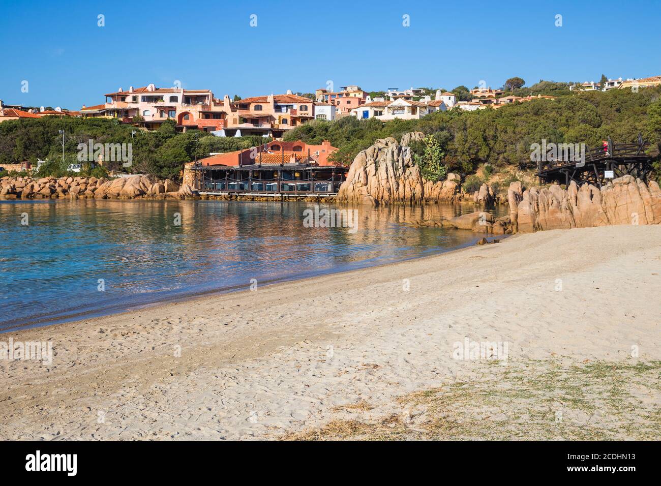 Italien, Sardinien, Costa Smeralda, Porto Cervo, Strand in Marina Sardo Stockfoto