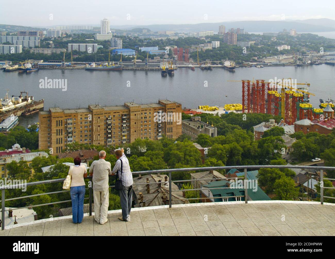 Das Panorama der Stadt Wladiwostok Stockfoto