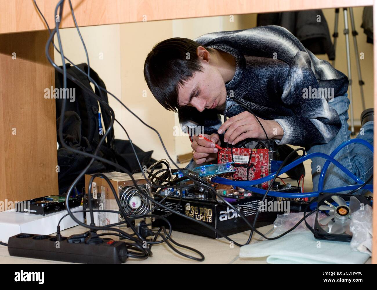 Overclocking-Wettbewerb Stockfoto