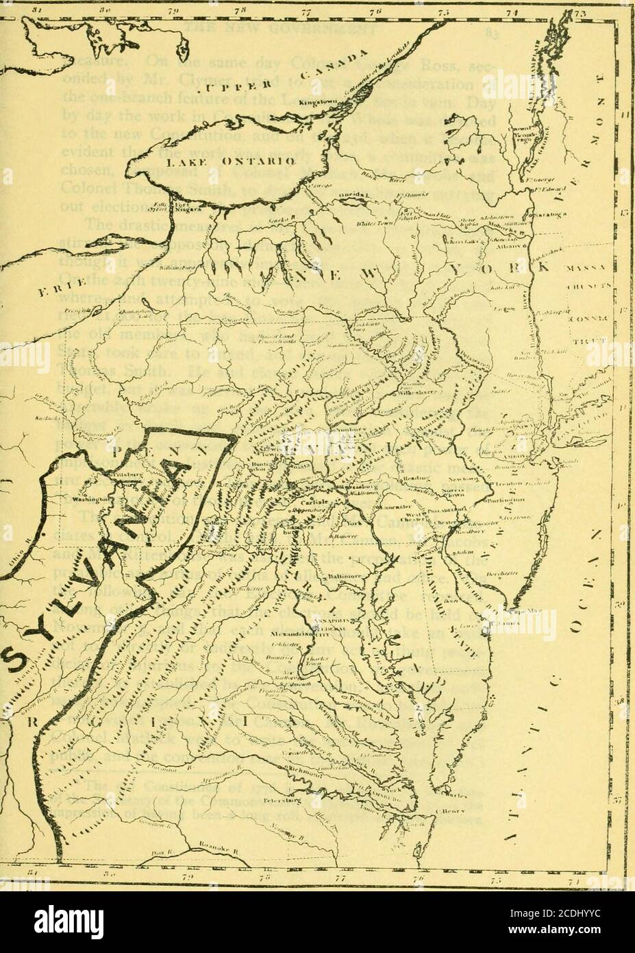 . Das Leben und die Zeiten von Thomas Smith, 1745-1809, ein Pennsylvania Mitglied des Kontinentalkongresses . Nil IROPOSFD STATK VON WKSTSYLVAISIA, GARNELEN AUF EINER KARTE VON 1794 IN COOPERS Al IHK PF..^NSYL^. TTION ETC., AUS KOPIE DER THK ORIGINAL PETITION BEI DER YHATKR PAPERSITORICAL GESELLSCHAFT Stockfoto