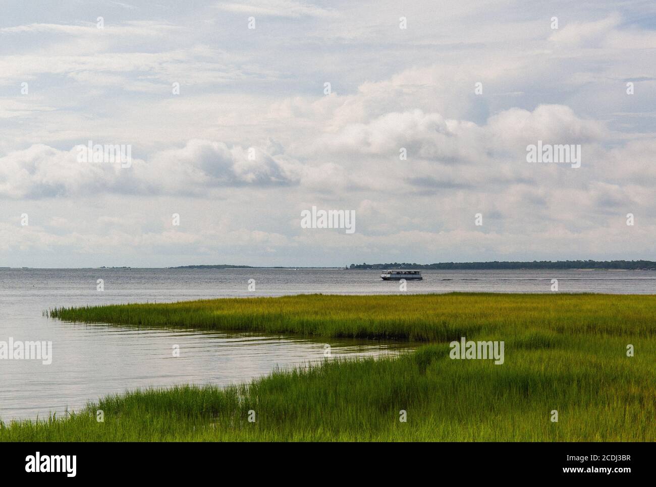 Bootstour auf dem Cooper River in Charleston, SC Stockfoto