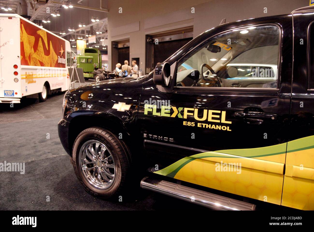 Austin, TX USA, 2. Mai 2007: Flex-Fuel E-85 Ethanol auf der Texas Commission on Environmental Quality (TCEQ). ©Bob Daemmrich Stockfoto