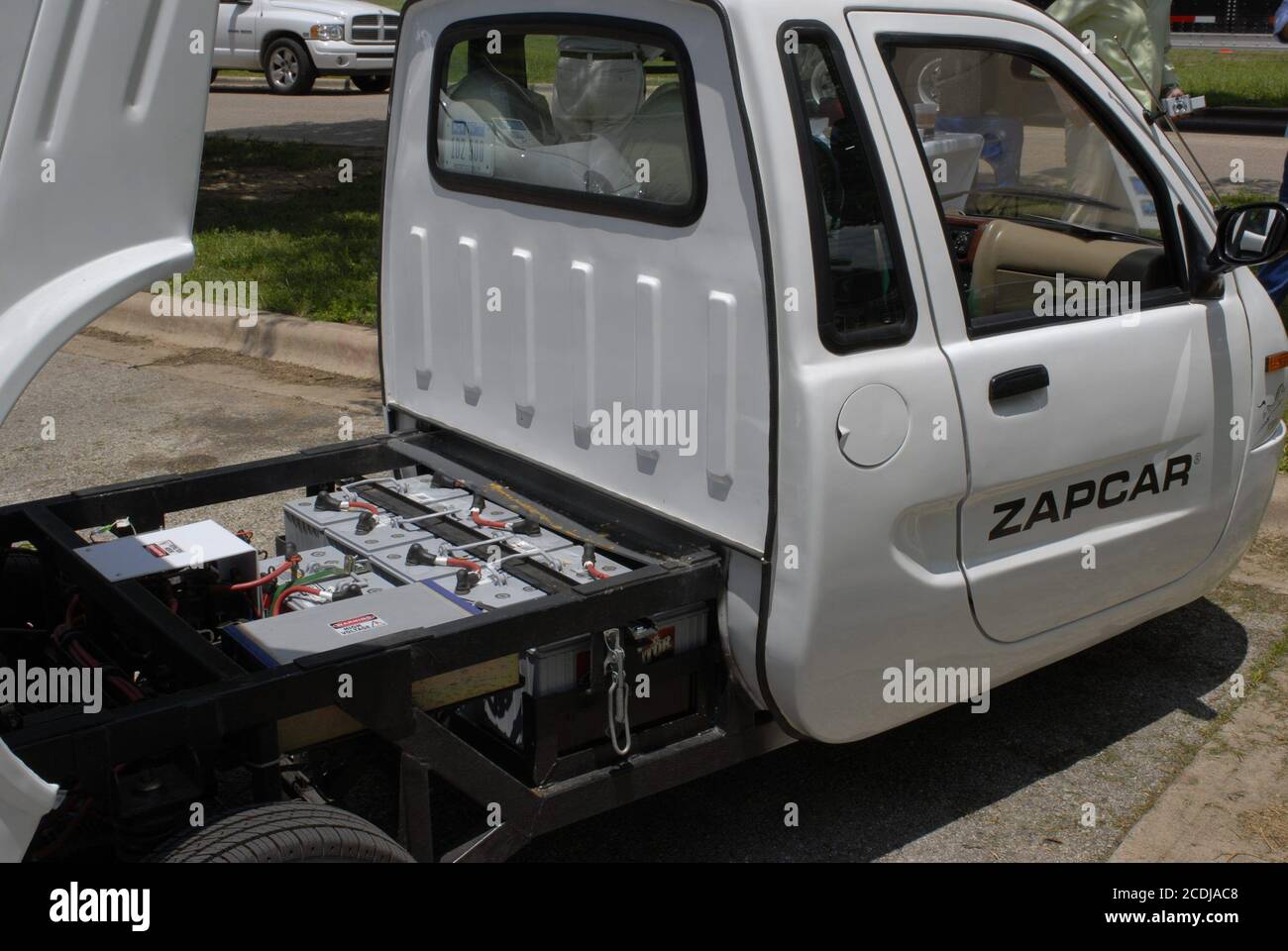 Austin, TX USA, 11. Mai 2007: Utility Truck powered by batteries on Display to promote clean-powered Vehicles in Austin, TX, ©Bob Daemmrich Stockfoto