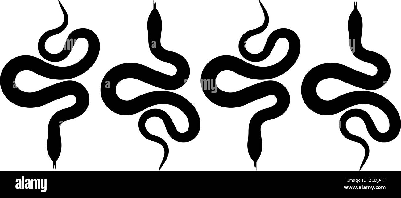 Schlange Logo Vektor-Illustration auf weißem Hintergrund Stock Vektor