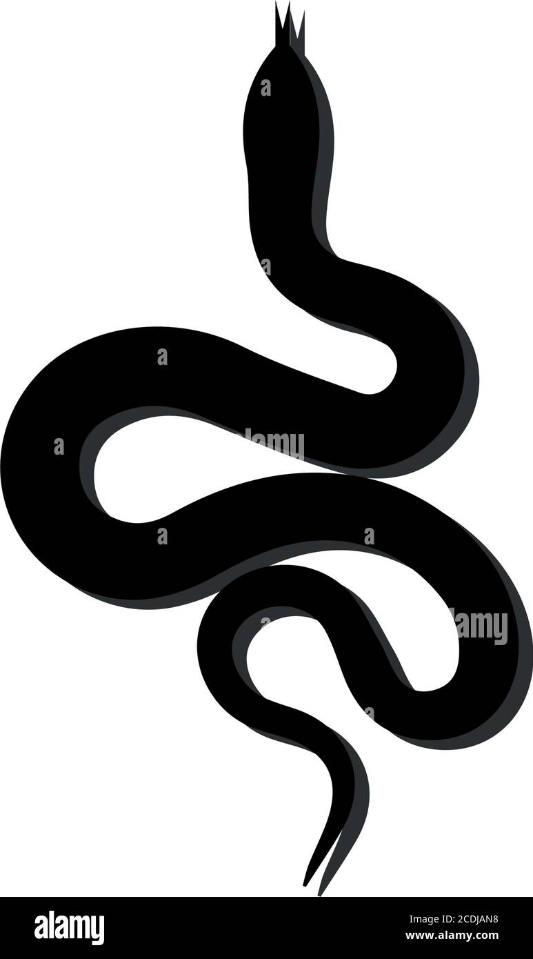 Schlange Logo Vektor-Illustration auf weißem Hintergrund Stock Vektor