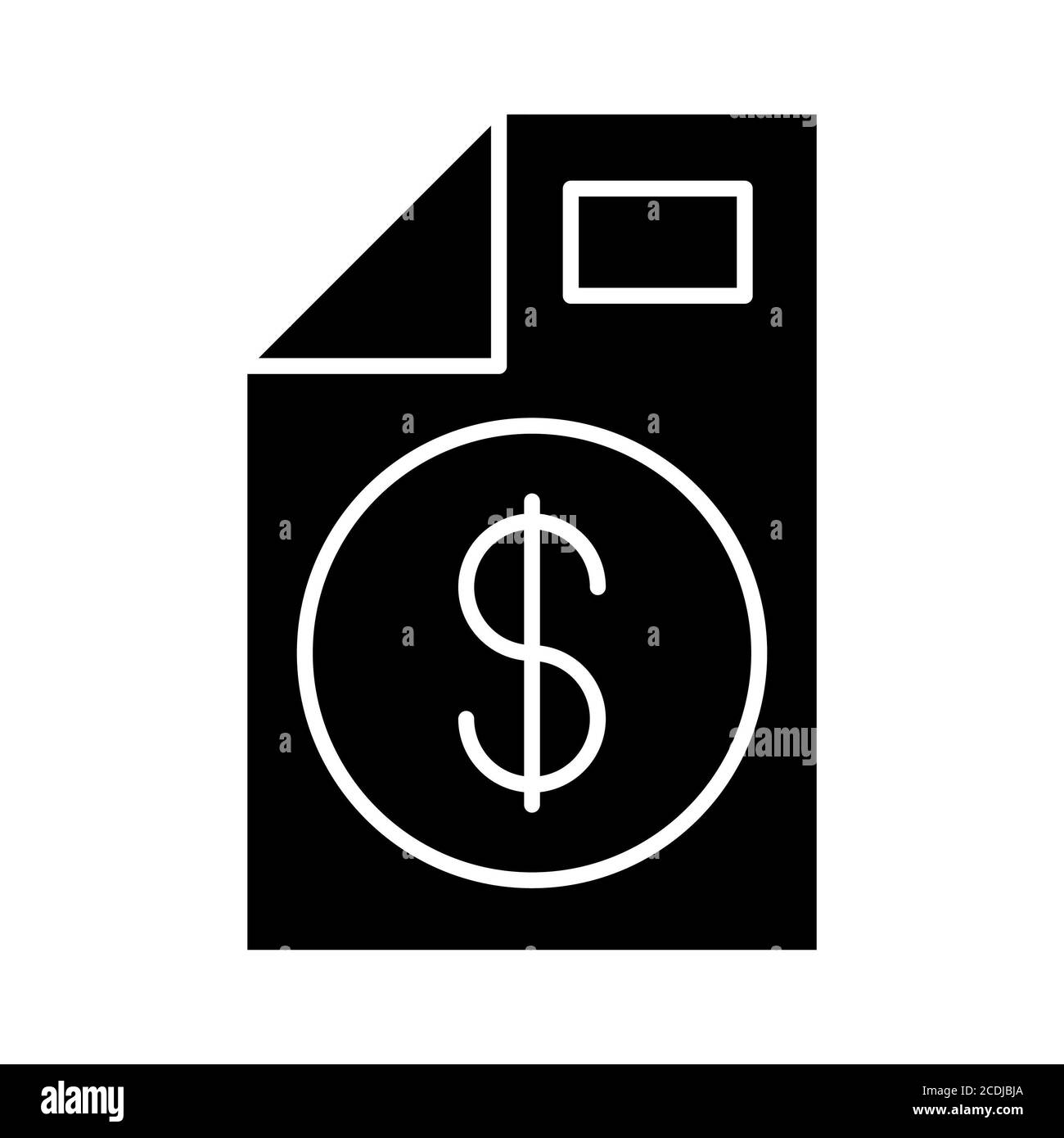 Investment Document Banking Glyphe-Symbol Stockfoto