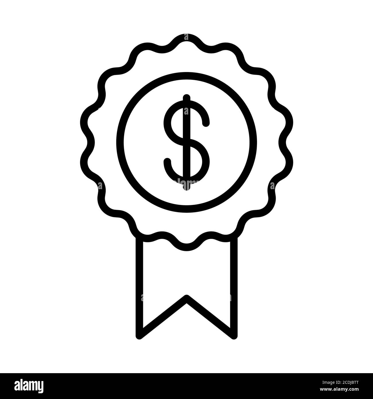Symbole Der Geldbelohnung Für Banklinien Stockfoto