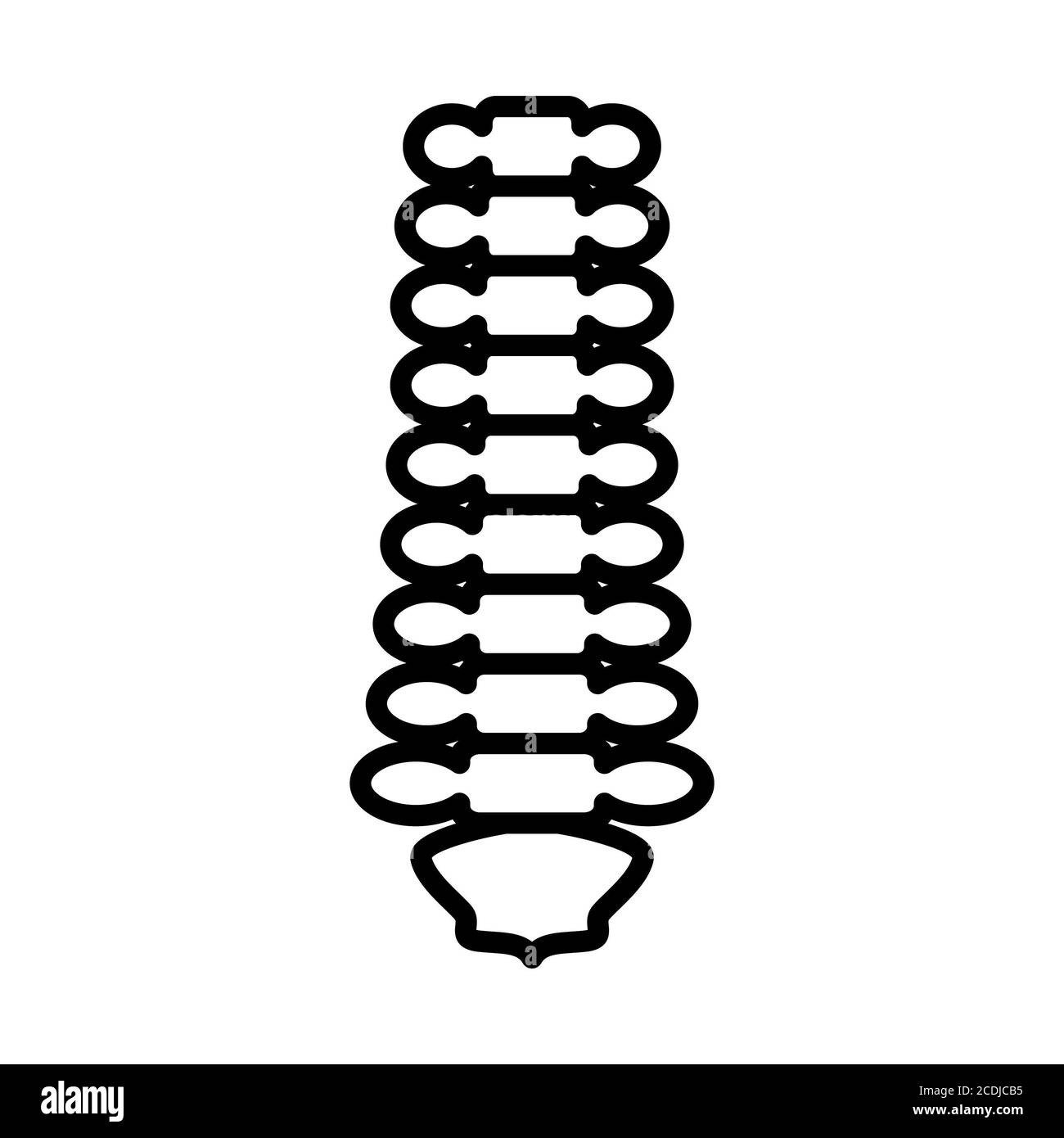 Symbol Für Die Linie Der Knochenanatomie Auf Der Rückseite Stockfoto