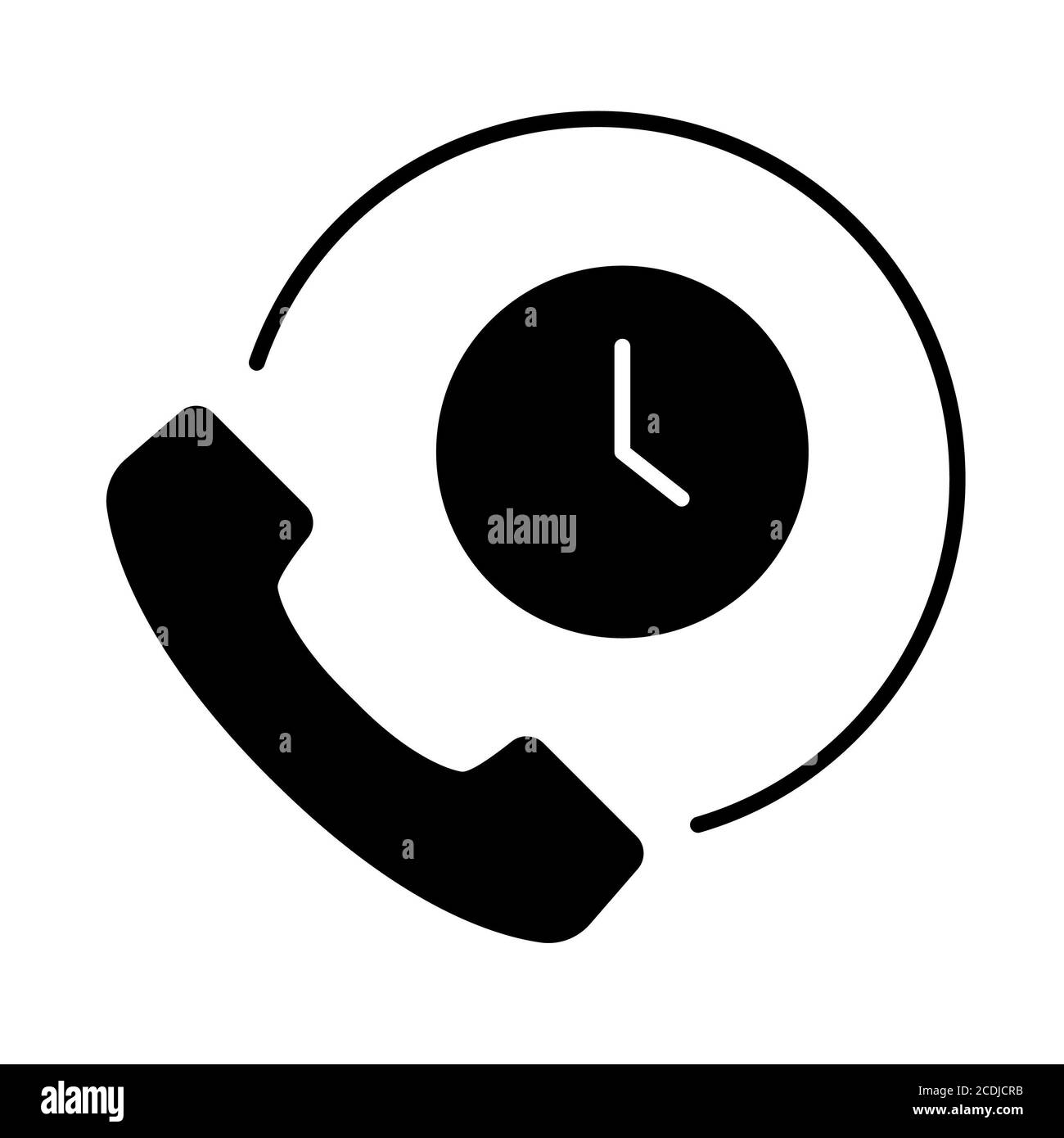 24 Stunden Support Shopping Glyph Icons Stockfoto