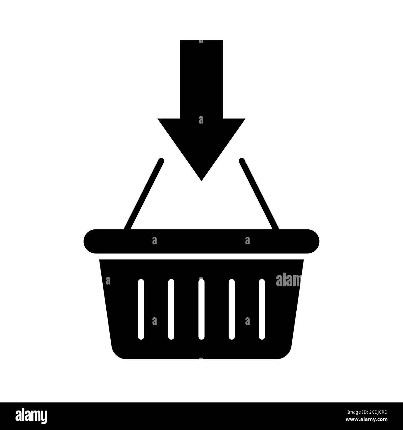 Legen Sie in den Warenkorb Shopping Glyph Icons Stockfoto