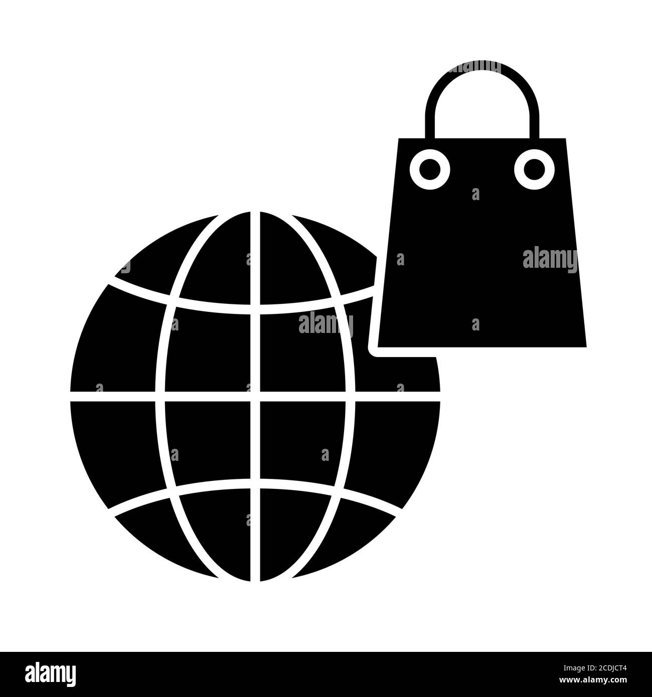 Online Shop Shopping Glyphen Icons Stockfoto